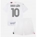 AC Milan Rafael Leao #10 Bortedraktsett Barn 2023-24 Korte ermer (+ Korte bukser)